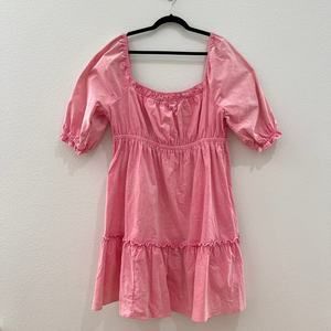 White Birch Black Label Pink Corduroy Puff Sleeve Mini Dress Size 2X